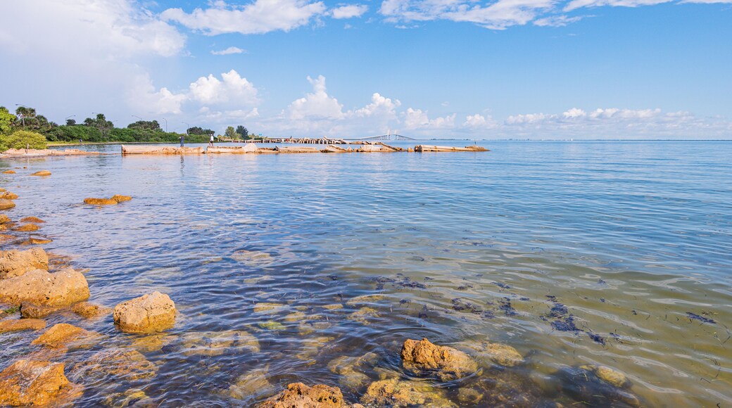 Scenic view of Sunshine Skyway Bridge from South rest area