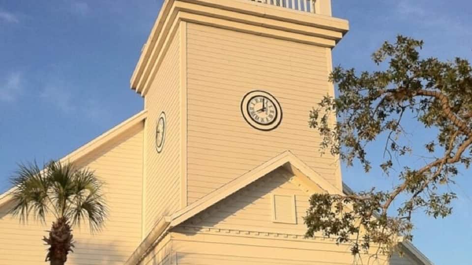 A town hall center in the newly built community of 'Tradition'.