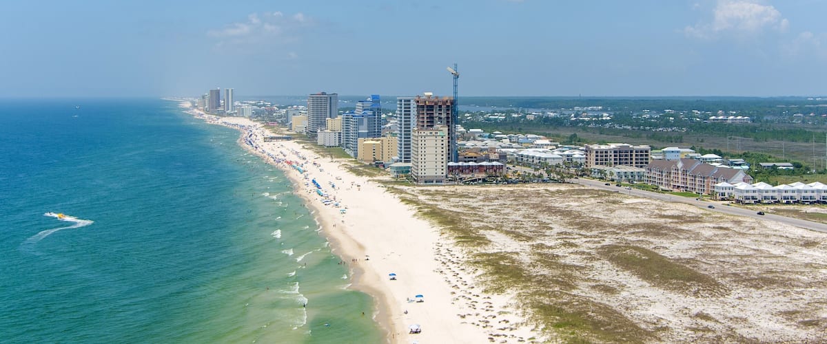 The beach at Gulf Shores, Alabama