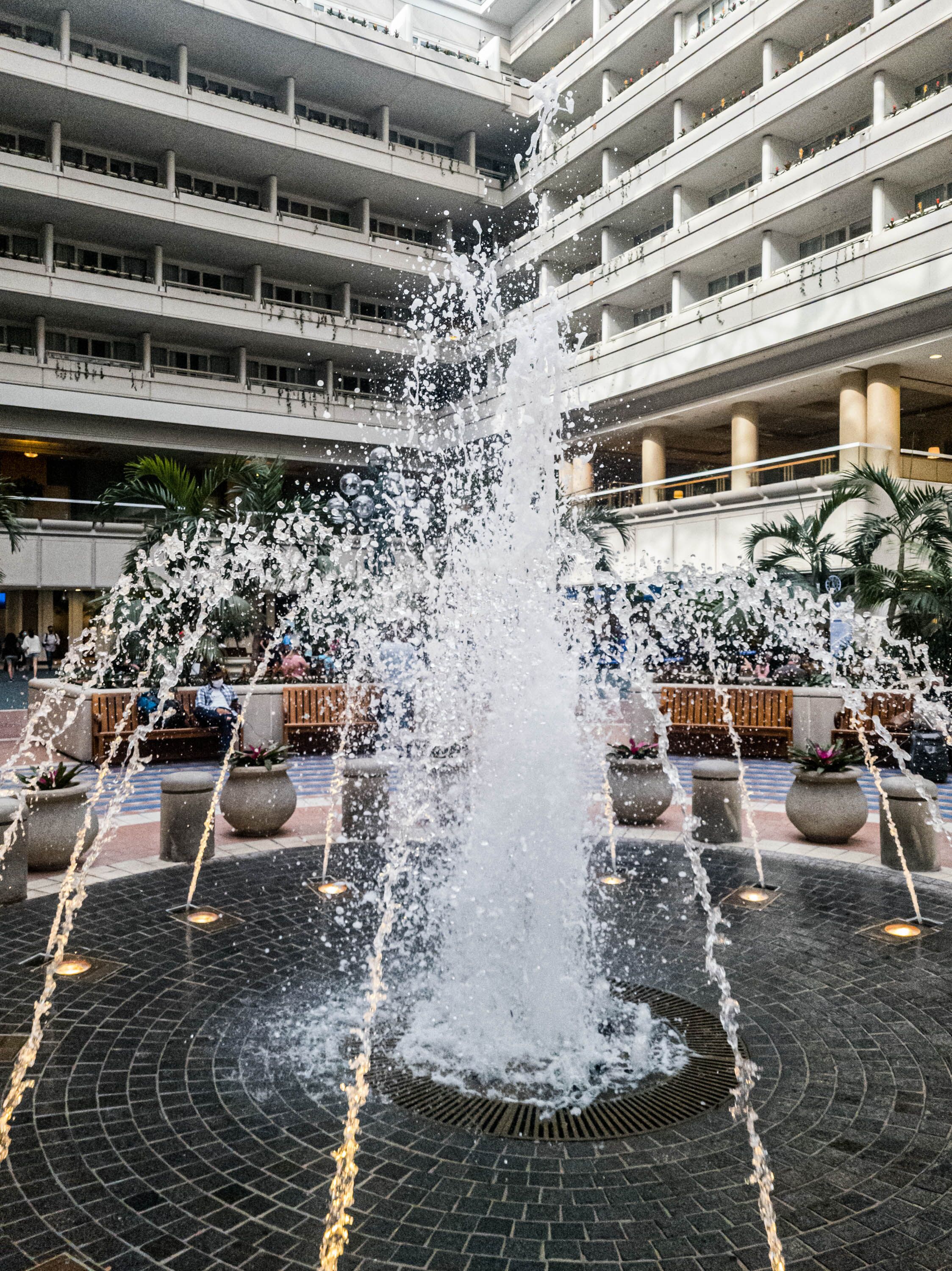 Fountain in the Orlando Airport