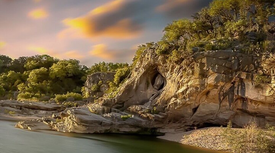 Just a short couple miles hike through the hill country of Texas and you’ll be down on the rock bed of the river gazing at this rock shaped like an elephant. Well that’s what it looked like to me ha #Adventure