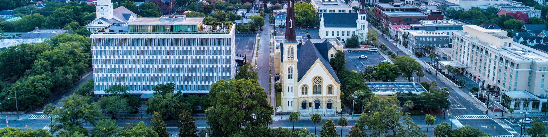 Charleston, South Carolina, USA Aerial from Marion Square