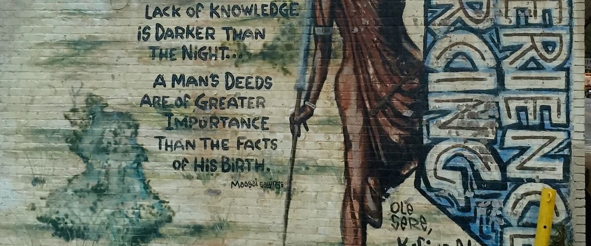 Atlanta's edgy Candler Park and neighboring East Atlanta Village and Little Five Points are littered with street art. Great areas outside the tourist center to wander around. #atlanta #neighborhoods