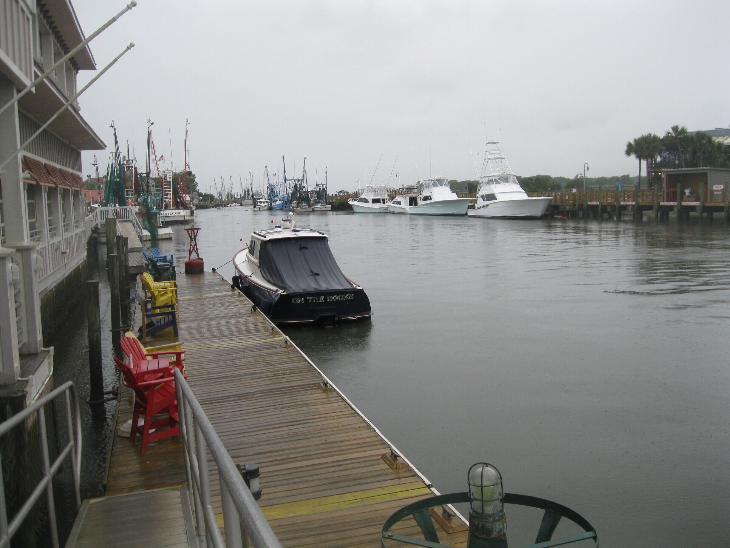 A rainy day on Shem Creek, great for a great seafood lunch.