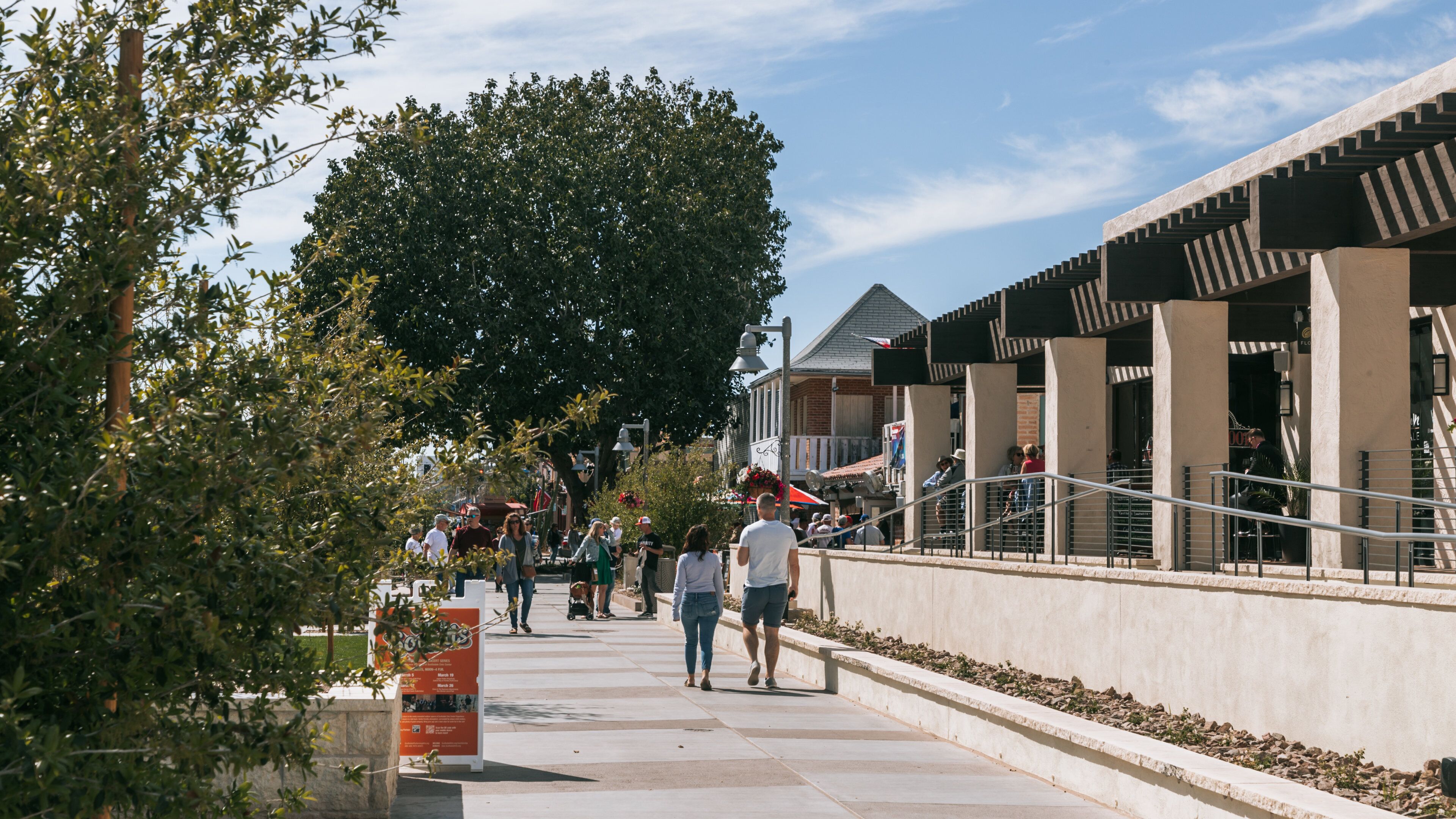 Civic Center Mall showing street scenes as well as a couple
