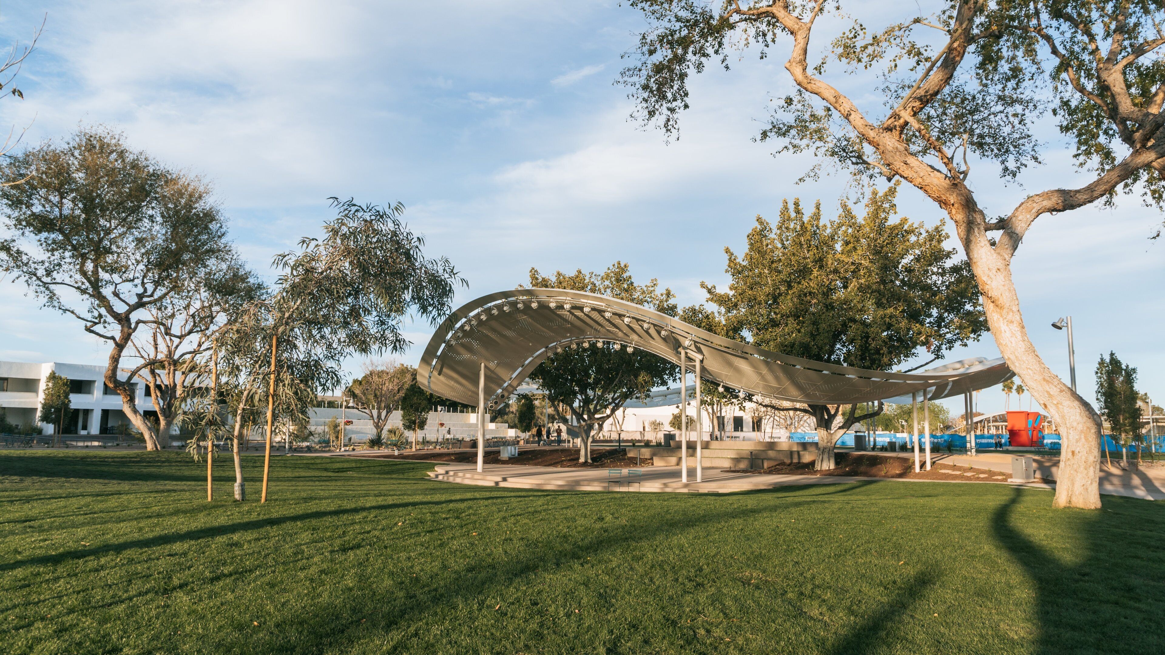Civic Center Mall showing a garden