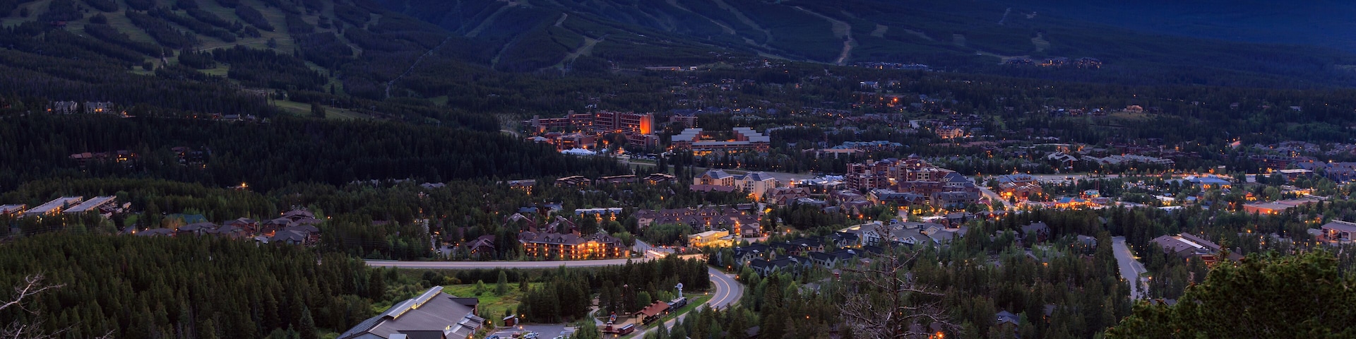 The sun sets over Breckenridge, Colorado