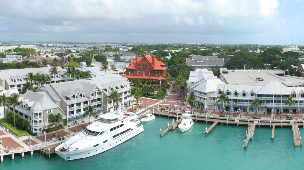 Wide aerial panorama of Key West, Florida
