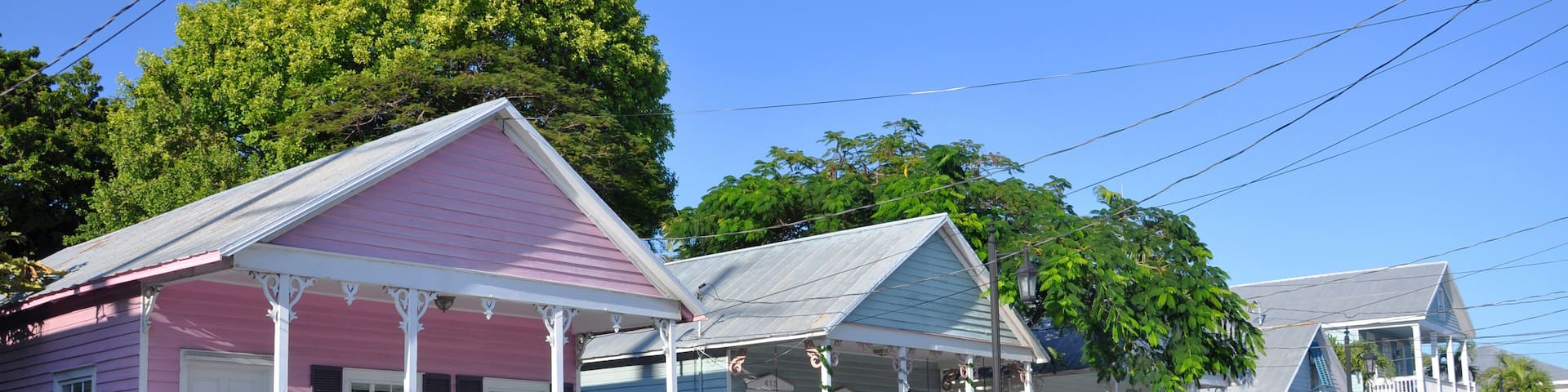 Key West Style Three Bay House is a common style on the Keys. Photo taken on Key West, Florida, USA