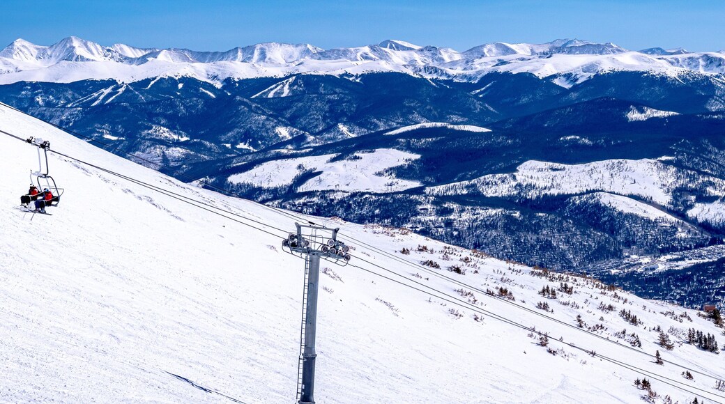breckenridge colorado ski resort town and ski slope in spring