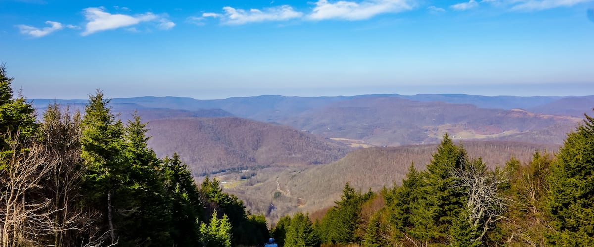 landscapes around town of snowshoe west virginia