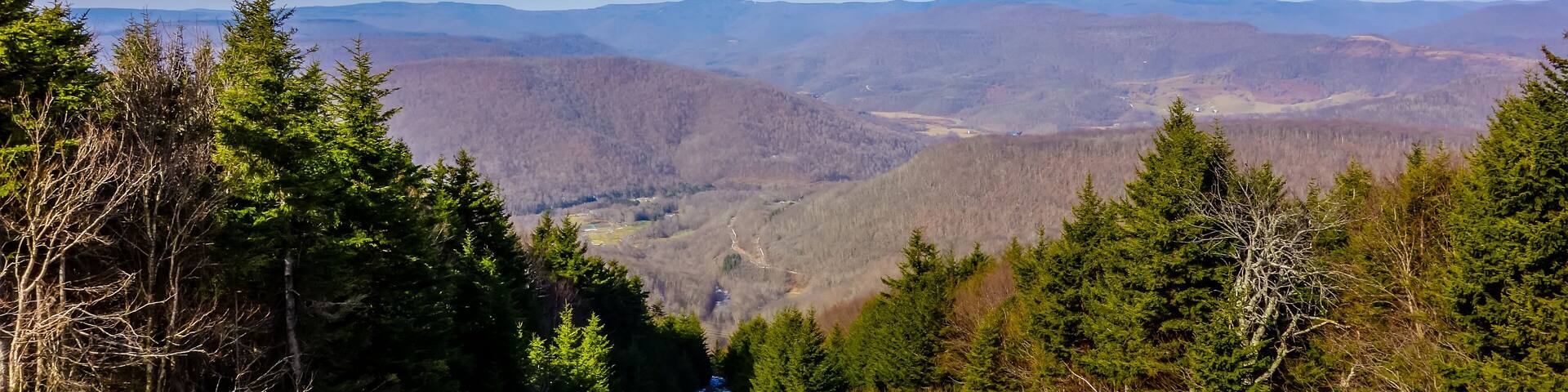 landscapes around town of snowshoe west virginia