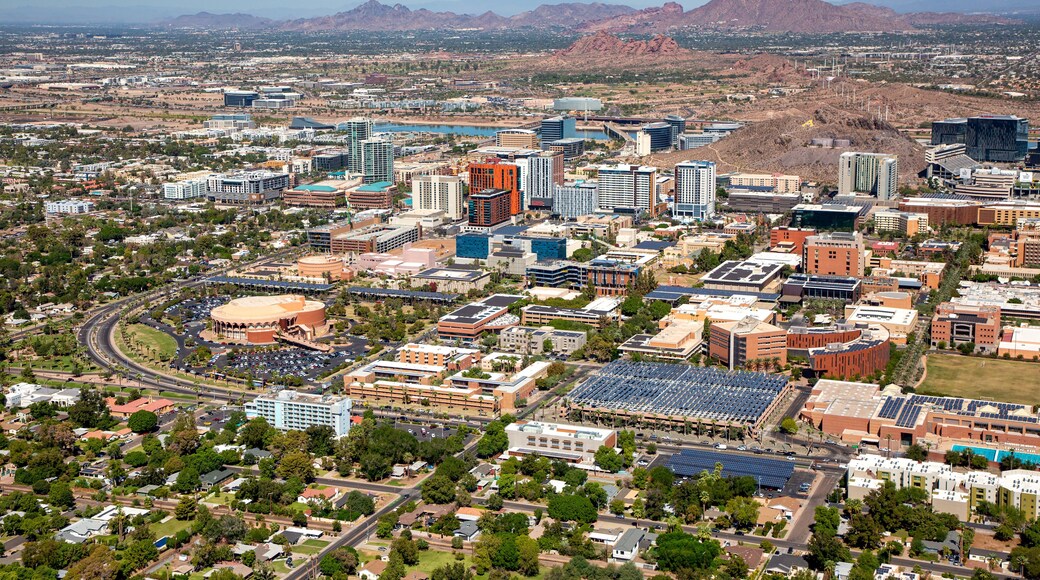 Skyline of Tempe, Arizona and points beyond