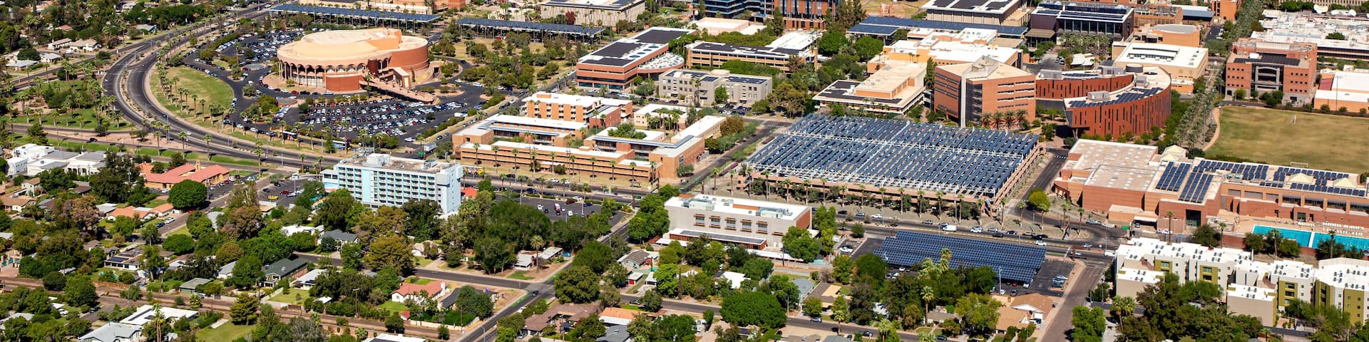 Skyline of Tempe, Arizona and points beyond