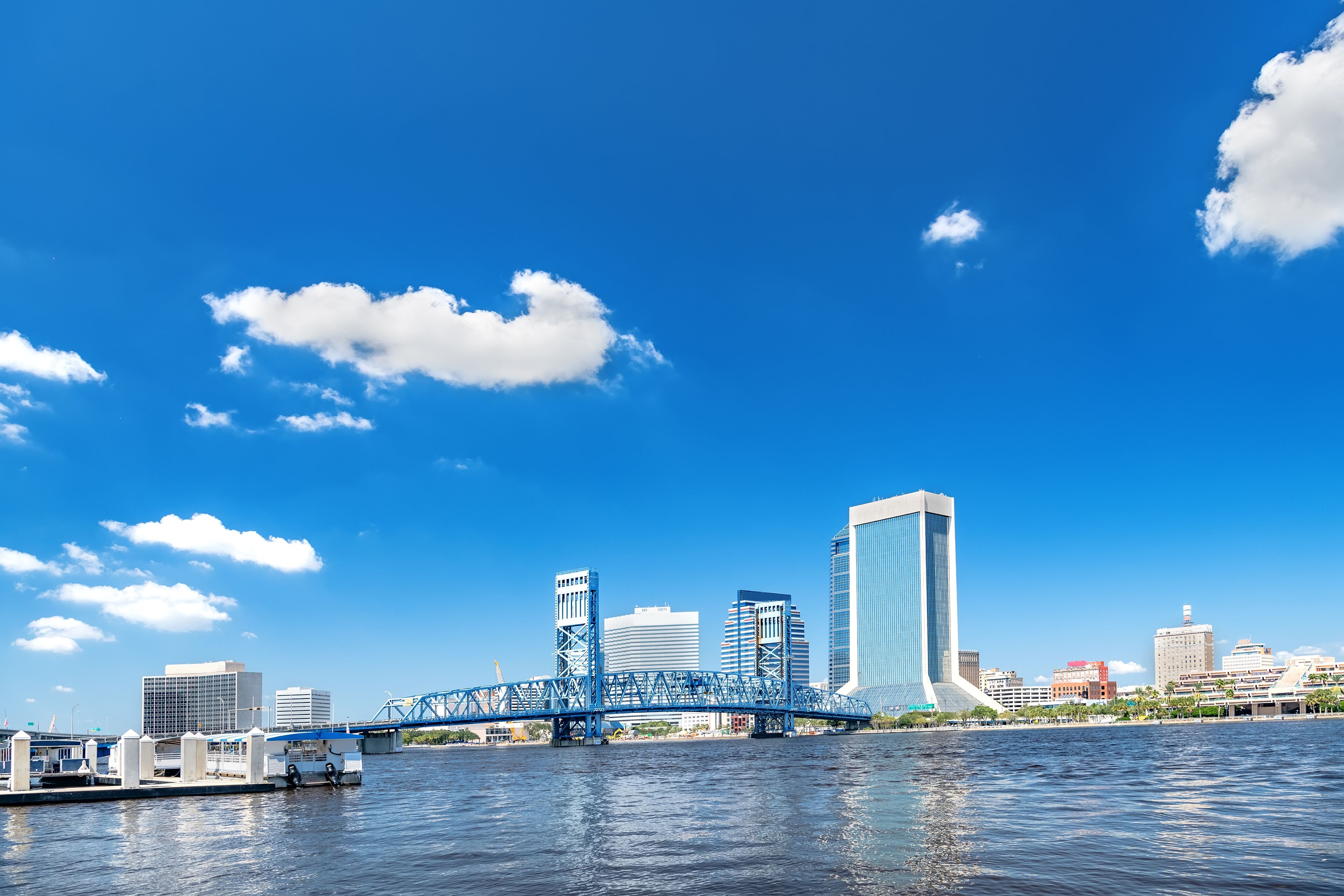 Skyscrapers in the business district of Jacksonville, Florida.
