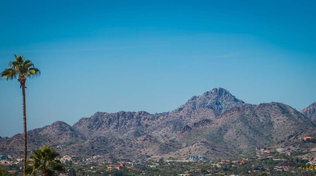 Neighborhoods at the base of tall mountains are rapidly growing in the Phoenix, Arizona area where population is steadily growing. Housing in these mountain base developments are usually more expensiv