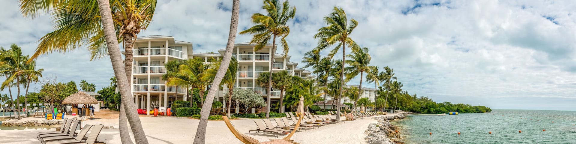 Coastline of Islamorada, panoramic view at dusk