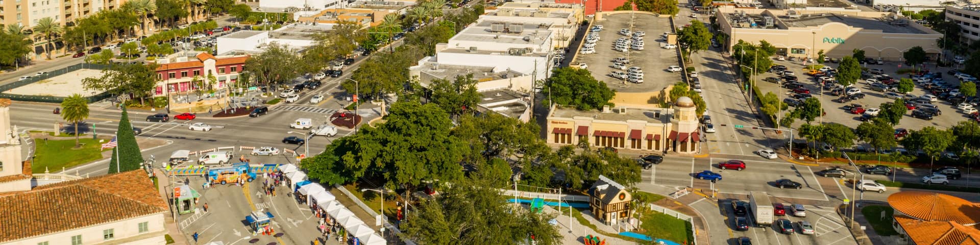 Aerial drone footage Coral Gables FL circa 2019