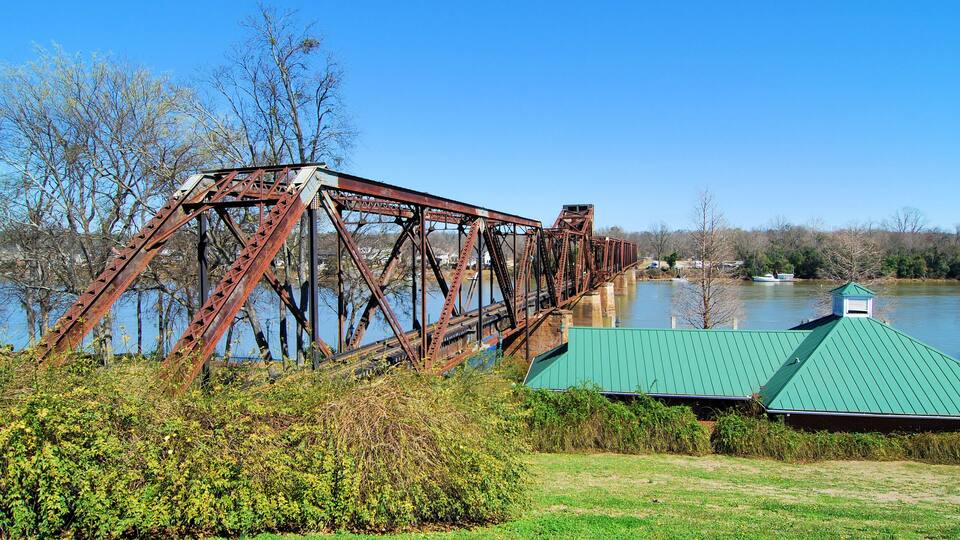 Views of the Riverwalk Park in Augusta, Georgia
