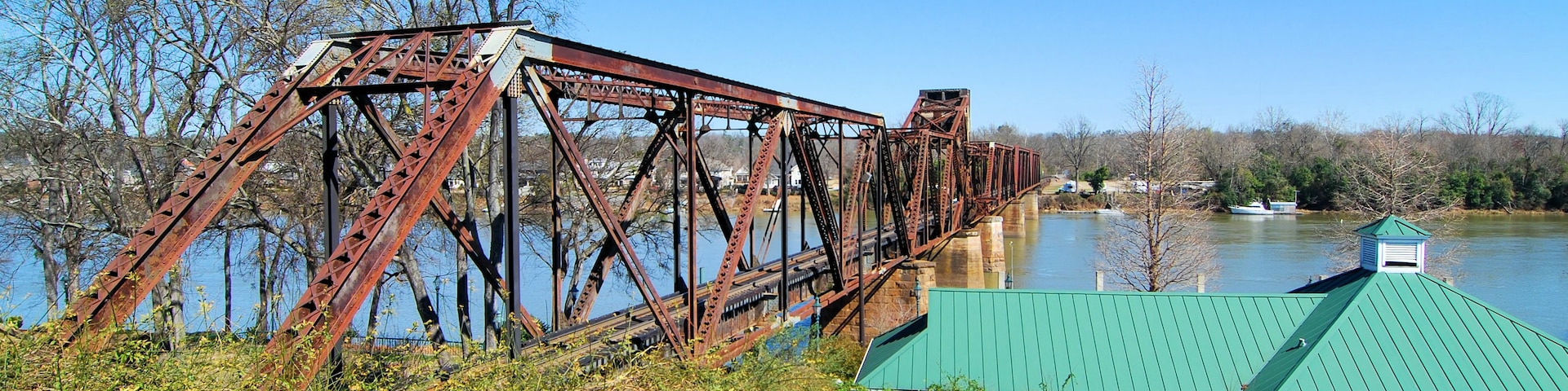 Views of the Riverwalk Park in Augusta, Georgia