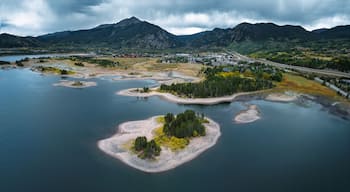 Frisco, Colorado during fall with lake