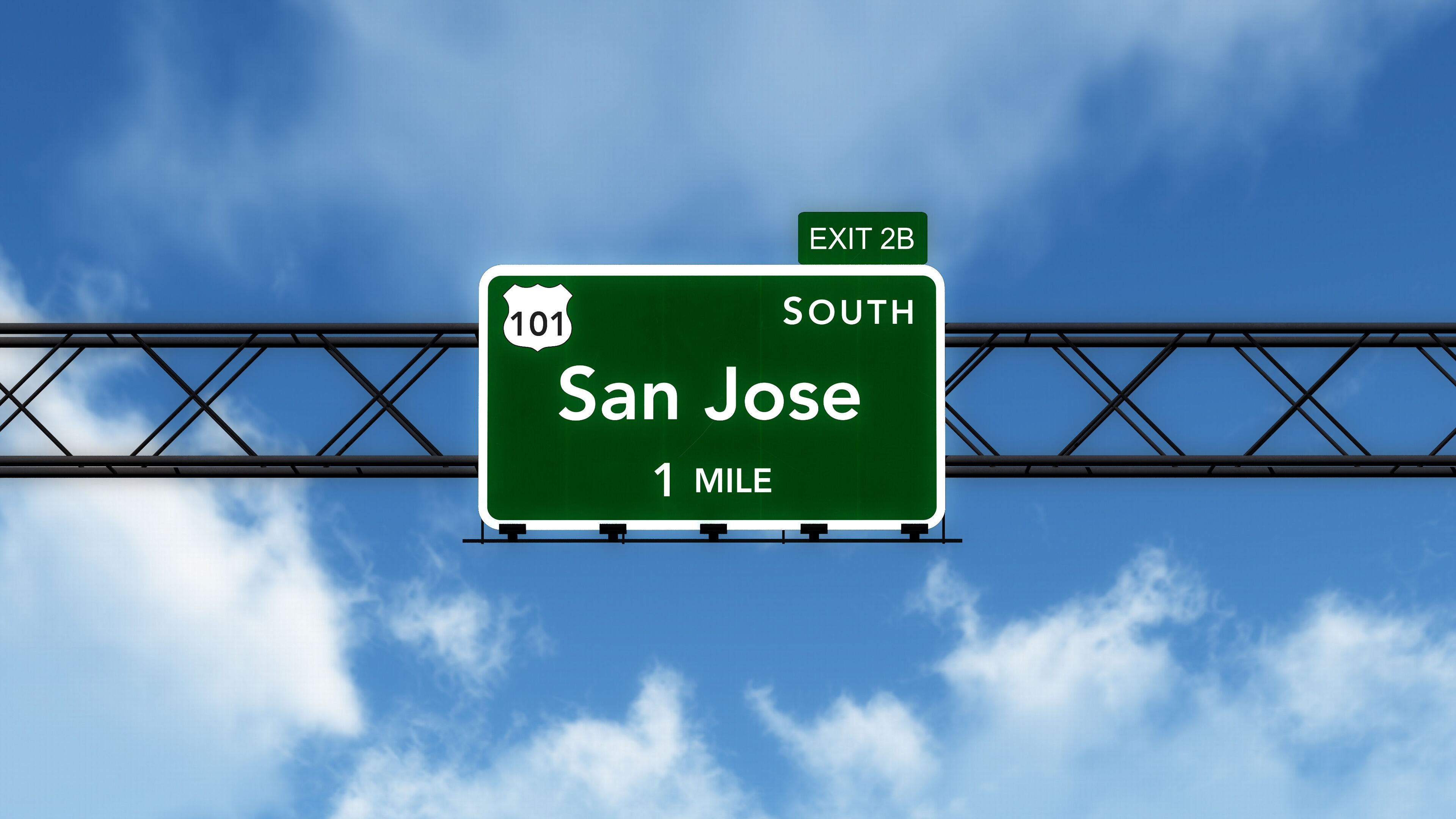 San Jose USA Interstate Highway Sign