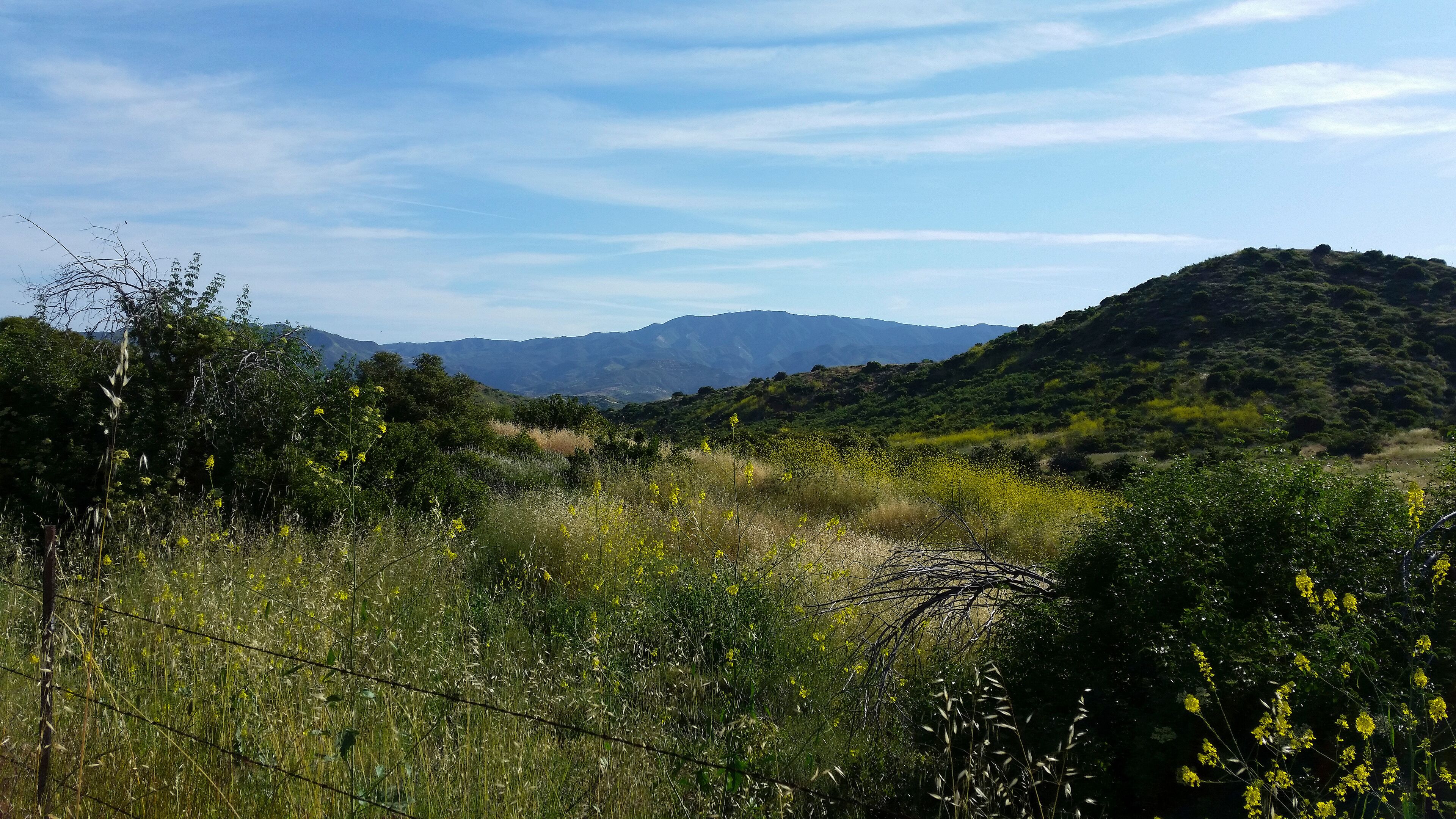 Hiking through the hills of Irvine Open Space Park in Orange County California