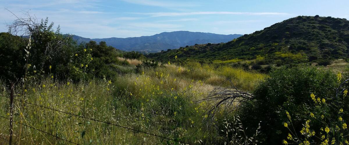 Hiking through the hills of Irvine Open Space Park in Orange County California