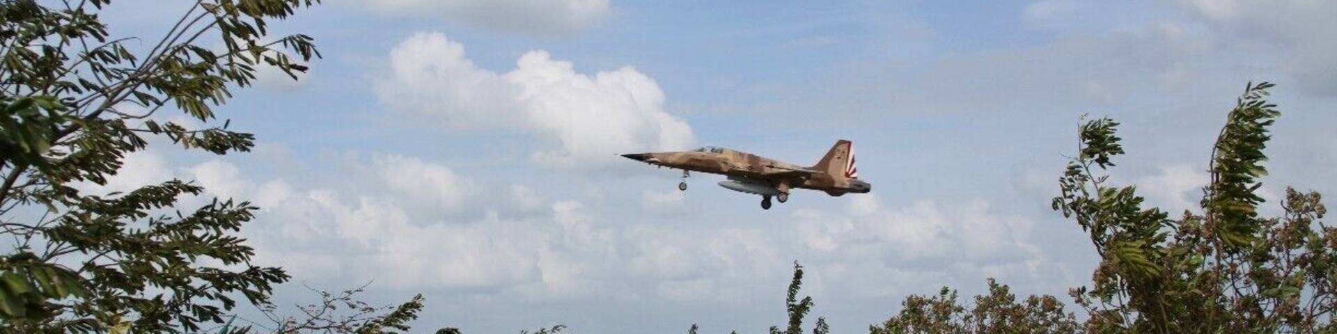 #TroveOn
A couple miles north of Key West, on the right is Boca Chica Rd, follow that road as far as you can and you'll get to the beach at Geiger Key. The road comes to an abrupt stop, the rest of it was destroyed in a hurricane years ago but you can park there and walk out. The beach is secluded and quiet, except when the Navy is holding flight practices. The planes are so close, you can see the pilots!