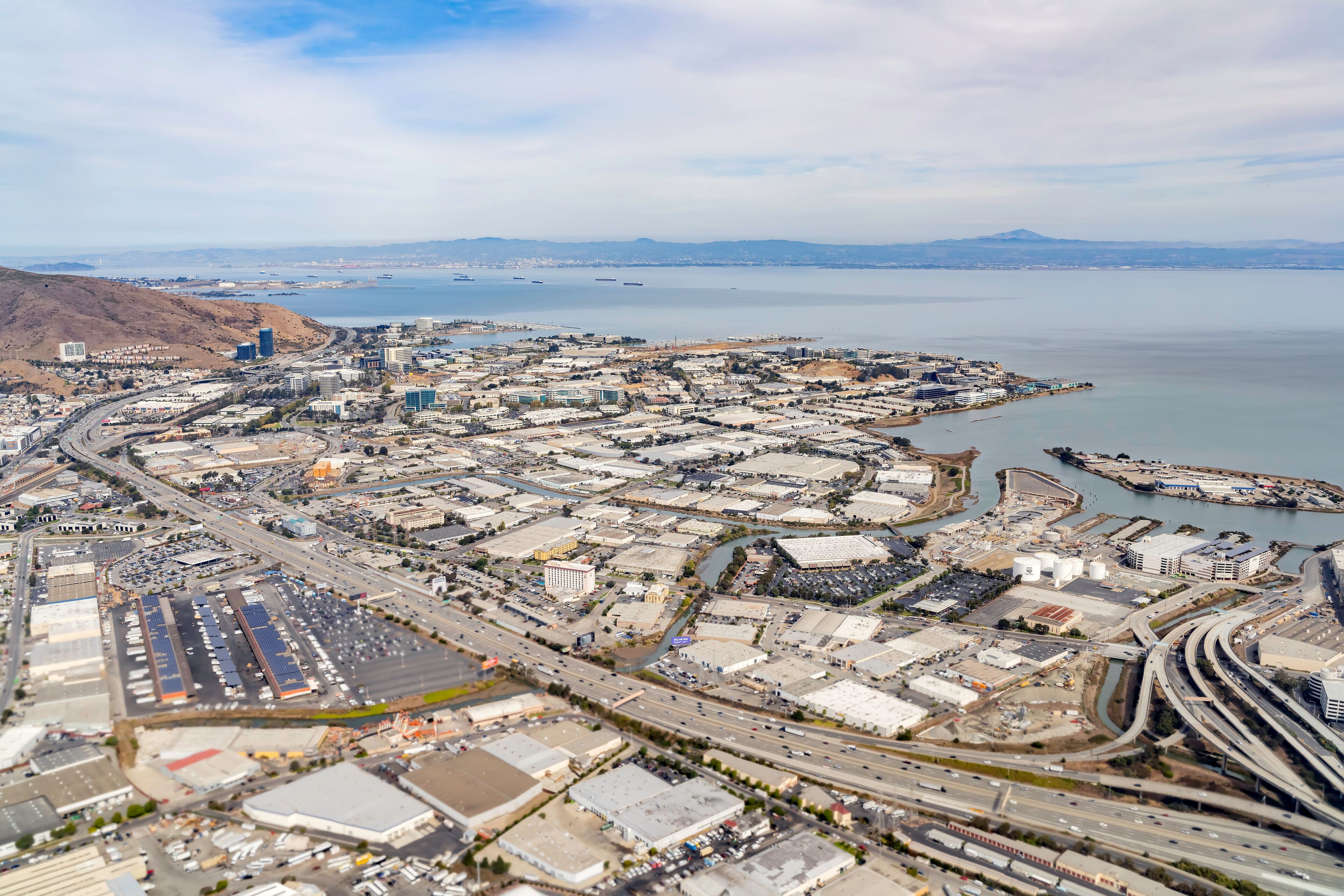 Aerial view of the South San Francisco area