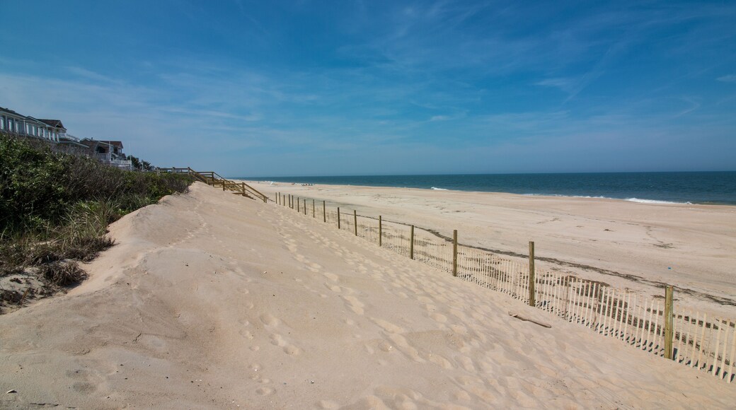 Private Beach on the Atlantic Ocean with Blue Sky