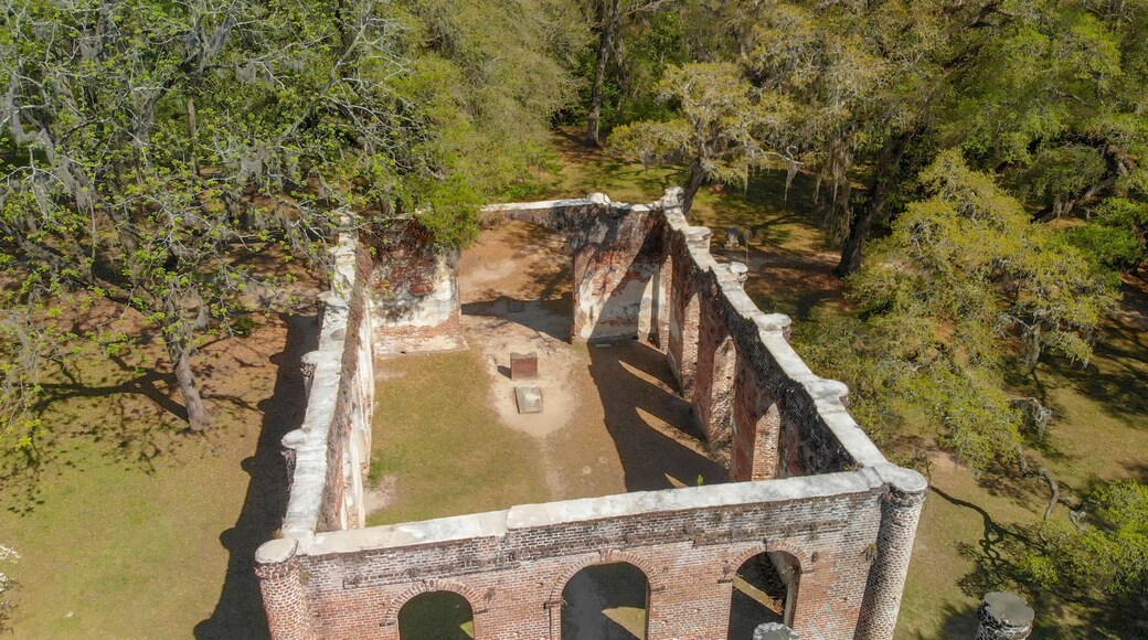 The ruins of Sheldon Church built in 1745 near Beaufort South Carolina - USA