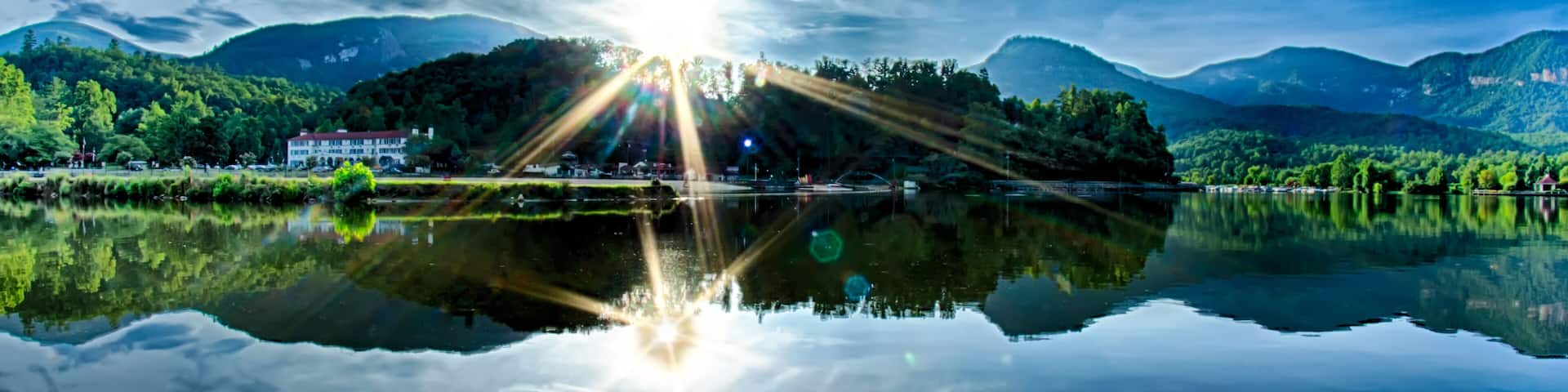 town of chimney rock in north carolina near lake lure