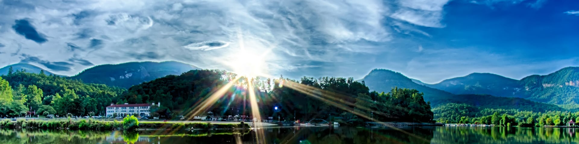 town of chimney rock in north carolina near lake lure