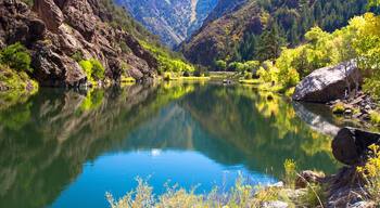 The Gunnison River flows through Black Canyon of the Gunnison National Park in Colorado