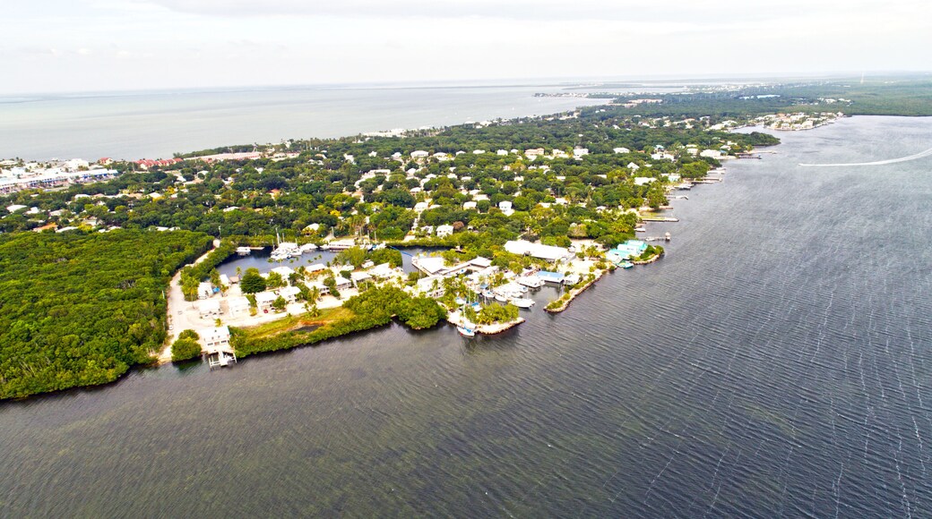Aerial View Island of Islamorada in Florida Keys
