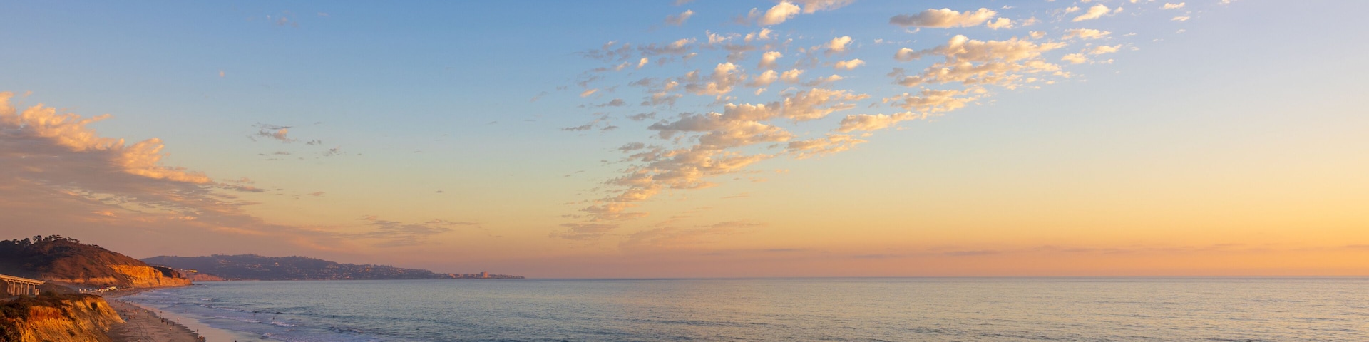 The sunset at the Torrey Pines beach