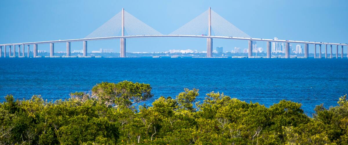 The Bob Graham Sunshine Skyway Bridge in Brandeton, Florida