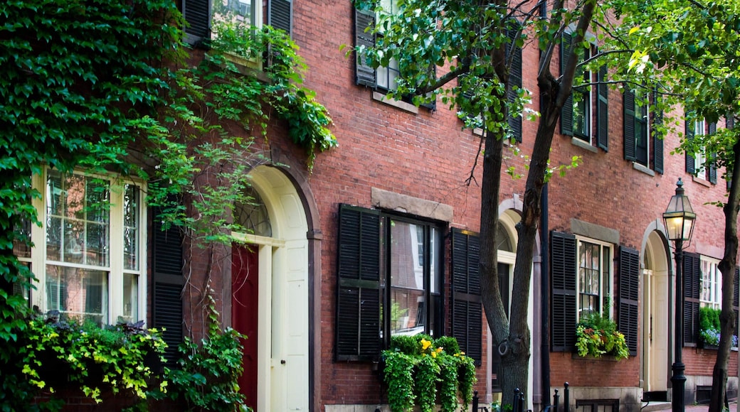 Historic brownstone house in Beacon Hill, Boston, Massachusetts