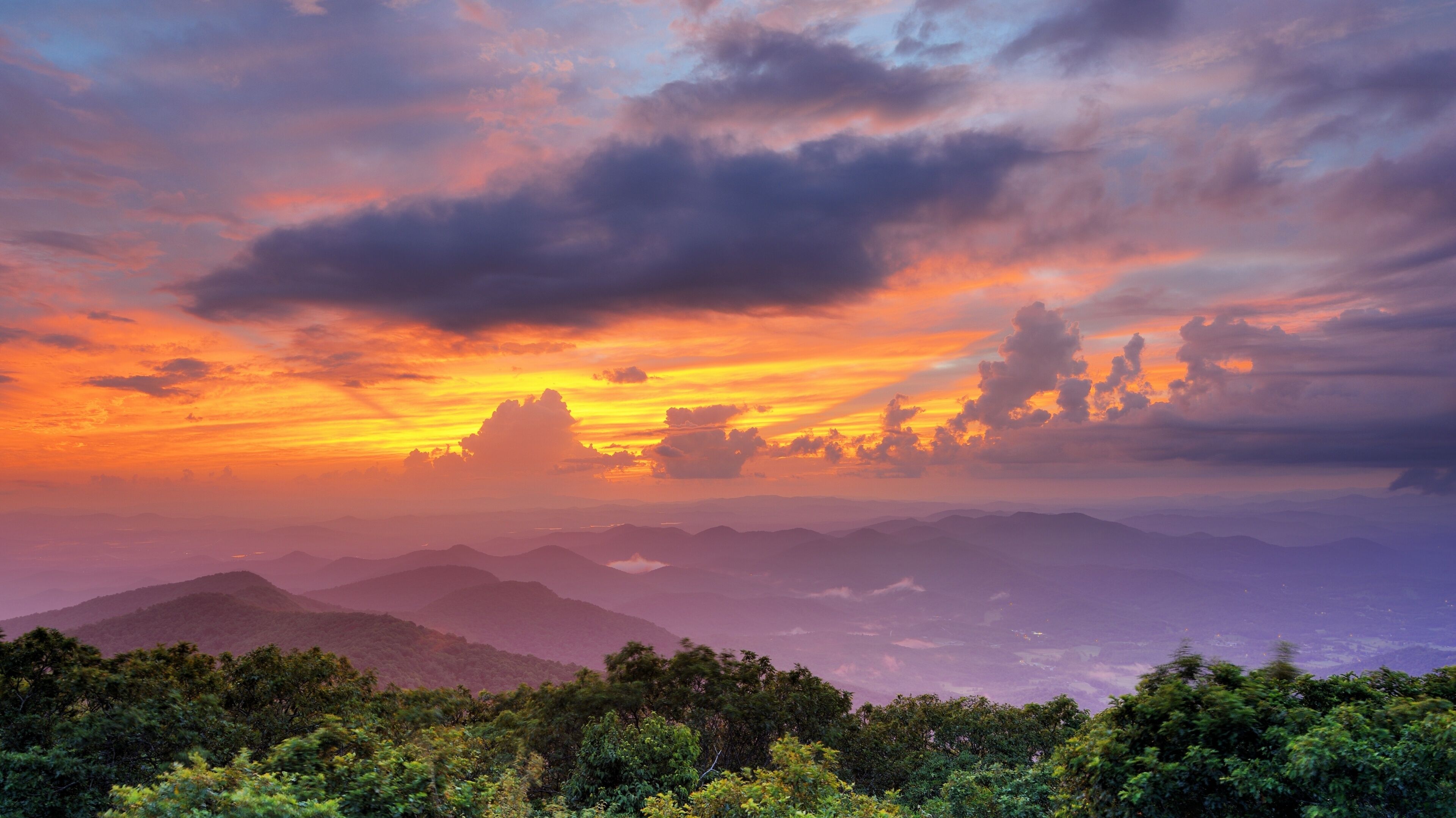 Sunset in the Blue Ridge Mountains