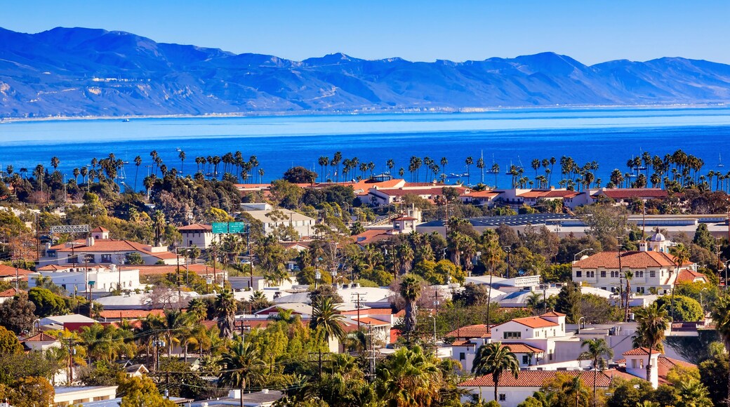 Buildings Coastline Pacific Ocean Santa Barbara California