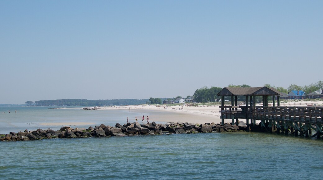 Virginia, USA - May 2017: Families enjoying on Cape Charles Beach, Virginia on May 2017