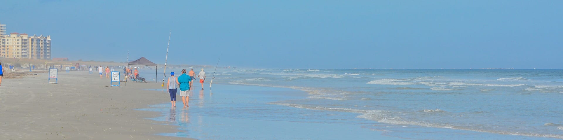 View of New Smyrna Beach on the Central Atlantic Coast in Volusia County, Florida