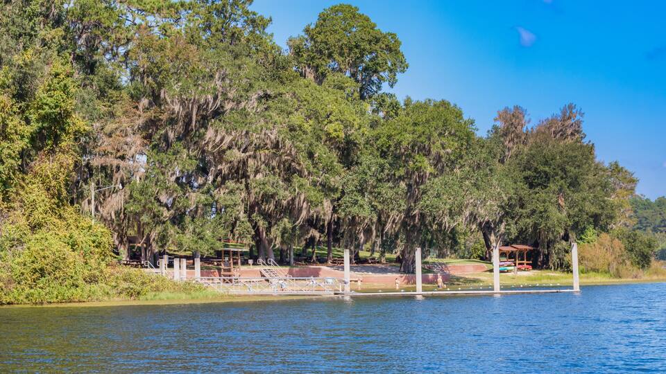 Swimming Area, Lake Hall, Maclay Gardens State Park, Florida