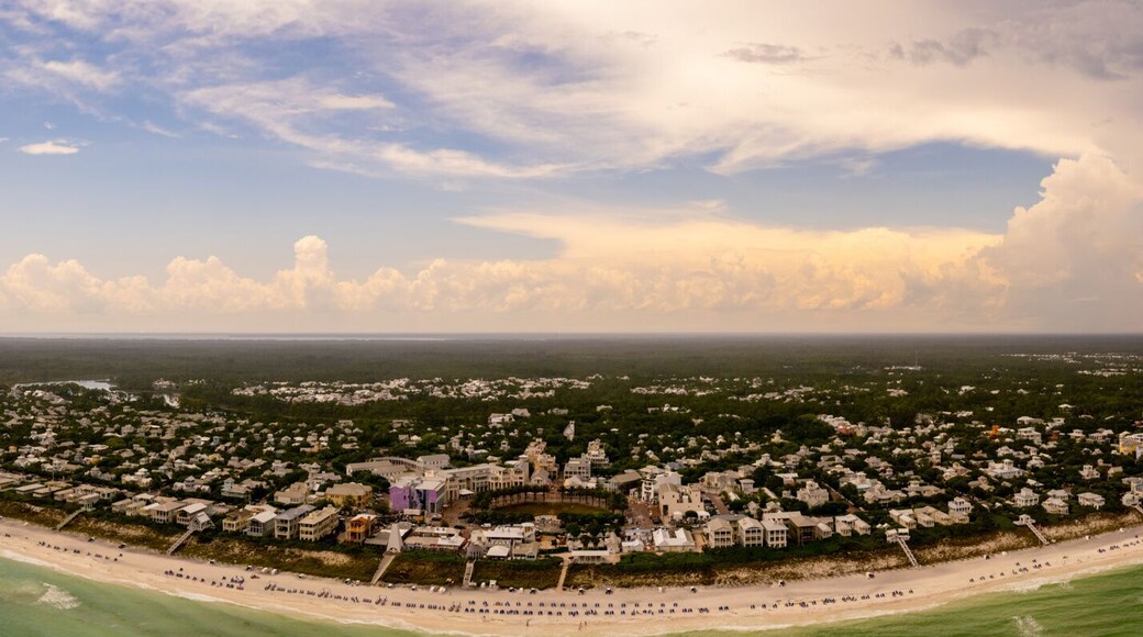 Aerial panorama Seaside FL USA Santa Rosa Beach