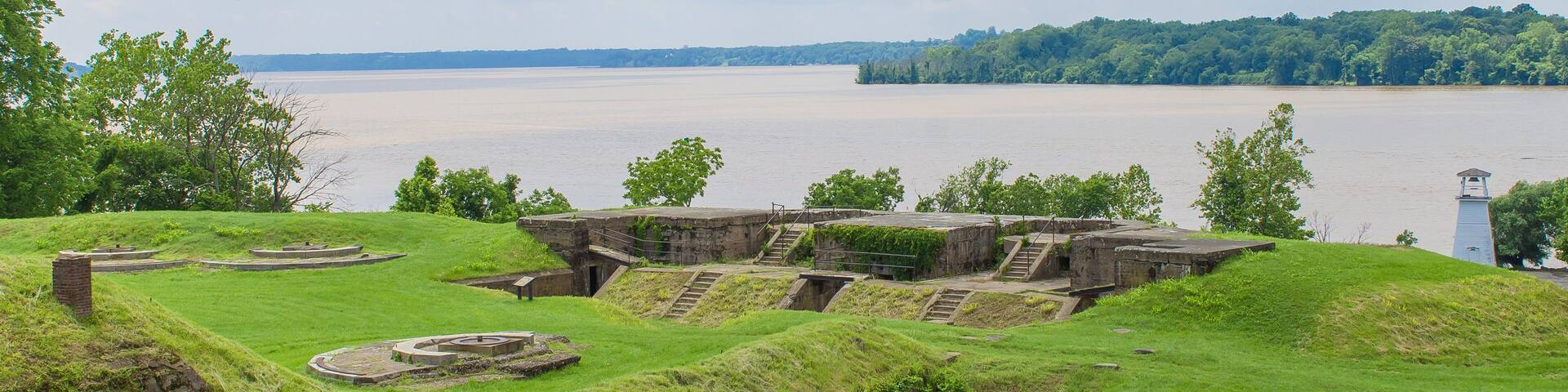 Fort Washington's gun emplacements along the Potomac