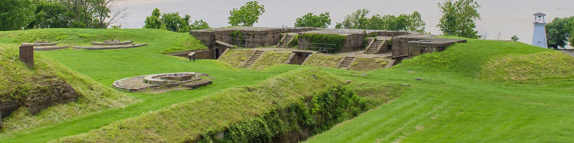 Fort Washington's gun emplacements along the Potomac