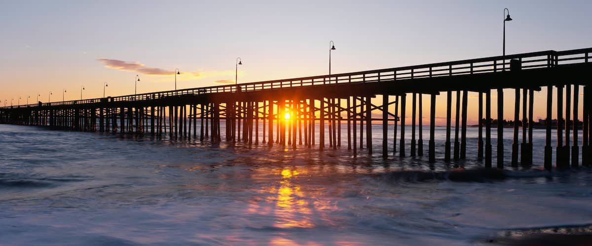 This is the Ventura Pier at sunset.