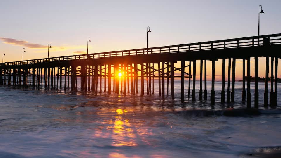 This is the Ventura Pier at sunset.