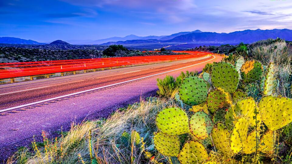 Desert light trails: Tonto National Forest, Arizona